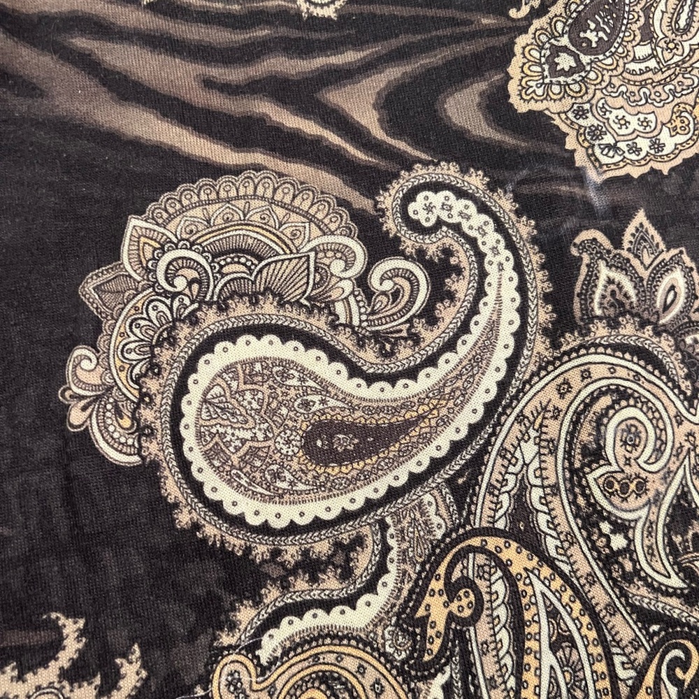 New Mix Vintage Paisley/Floral Print Knit Cardigan - Picture 6 of 16